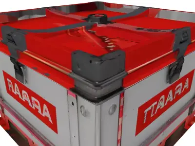 Game Ready Industrial Metal Crate 3D model
