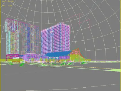 Station Building 3D model 2