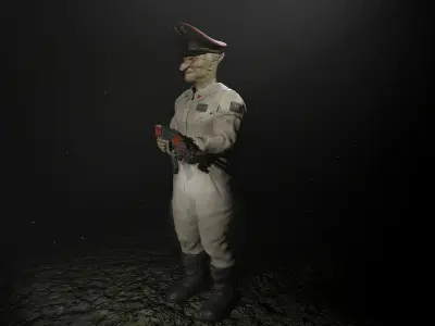 Gobline rifle Low-poly 3D model