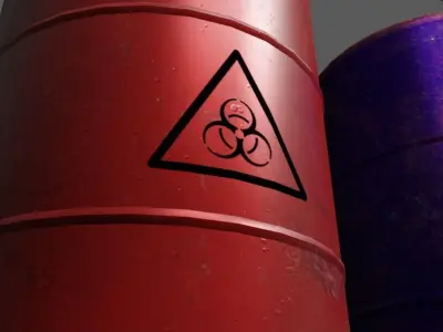 Metal Barrel Low-poly 3D model purchase