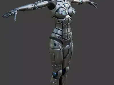 Futuristic Sci-Fi Soldier 3D Model 3D model order