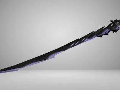 Futuristic Sword Low-poly 3D model order
