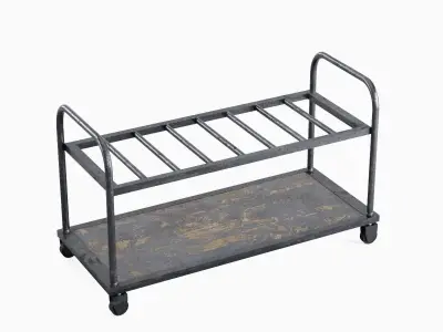 Steel Cart 01 Low-poly 3D model