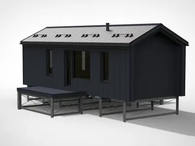 Modular private house 3D model buy