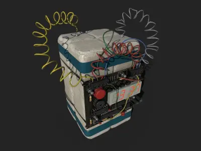 Time Bomb Low-poly 3D model buy