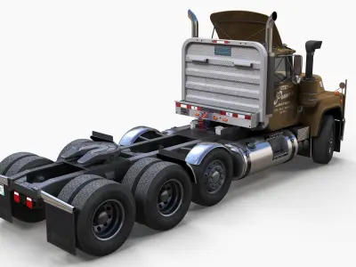 Heavy truck Low-poly 3D model