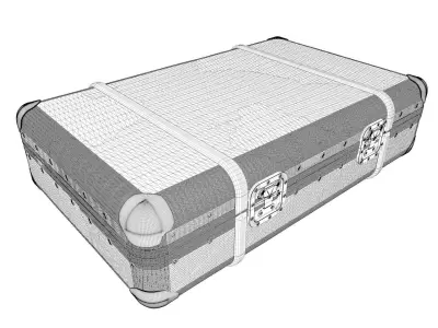 Vintage Old Suitcase 3D model