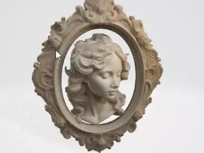 Decorative Wall Sculpture 3D Model 3D model