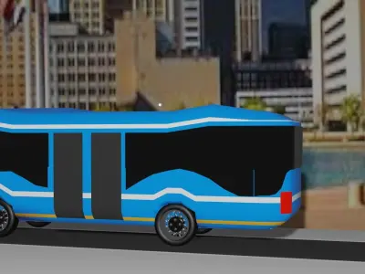 bus transport 3D model