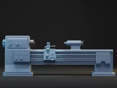 Old Lathe Machine Free 3D print model
