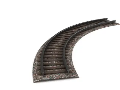 Railway Track 3D model get