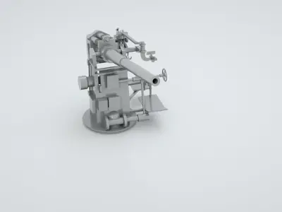 75mm 55 Bofors 1929 Anti-Aircraft and General Purpose Artillery 3D model