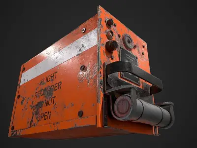 Flight Recorder Low-poly 3D model
