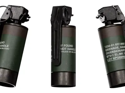 FREE NICO BTV 1 FLASH BANG GRENADE Free low-poly 3D model