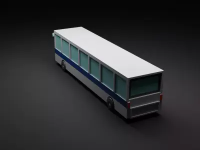 Low Poly Cartoon Bus  Free low-poly 3D model