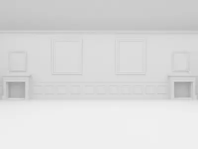 Antique Living Room book school Ancient office old antique 3D model