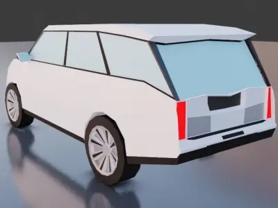 Low Poly SUV car Free 3D model