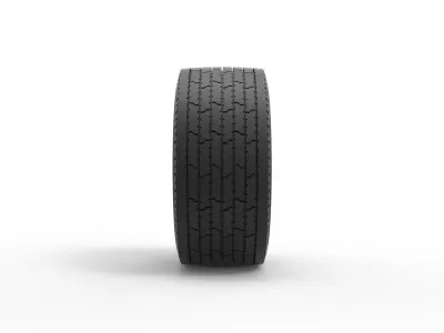 Super single semi tire 3 Scale 1 to 25 3D print model