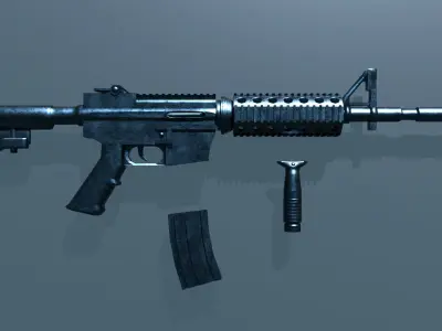 M4A1 Rifle Free low-poly 3D model purchase