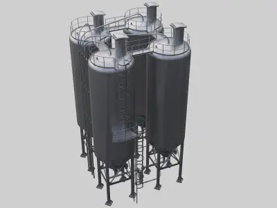 Industrial bakery 3D model