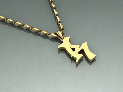 Pendant R-r1 3D print model