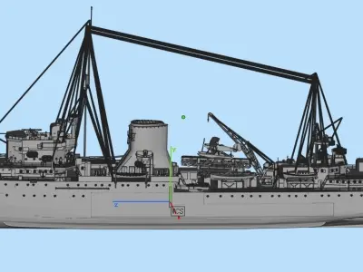 cruiser Low-poly 3D model buy