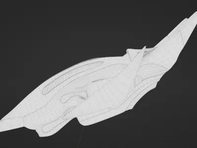 Scifi Fighter - Spaceship Low-poly 3D model