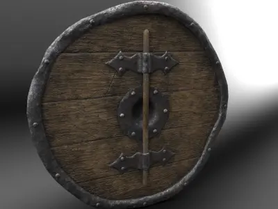 viking shield Free low-poly 3D model purchase
