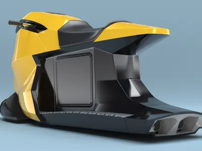  Yellow Electric Jet Ski 