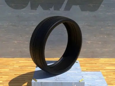 ORTAS TIRE NO 18 GAME READY Low-poly 3D model