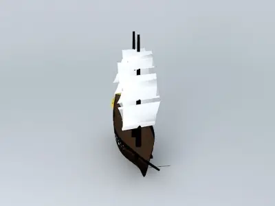 Simple Frigate Free 3D model