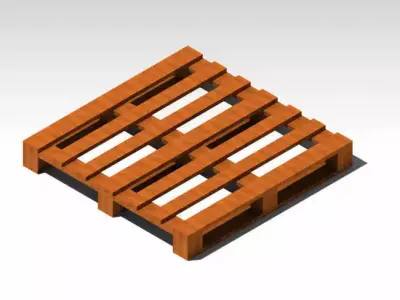 Wooden Pallets 3D model purchase