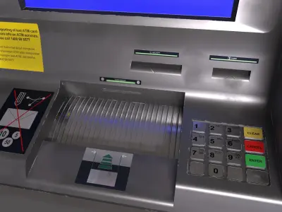 Cash Deposit Machine CDM Low-poly 3D model