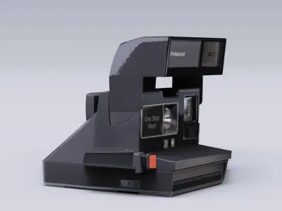 Polaroid camera model in Blender 3D model