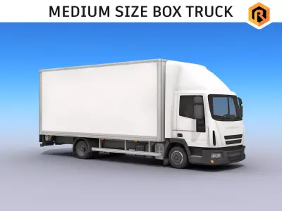 Medium Size Box Truck  Low-poly 3D model