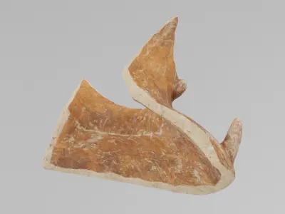 Broken Clay Pot Low-poly 3D model