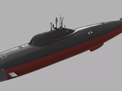 Alfa submarine made for rc with stand 1 60 scale 3D print model