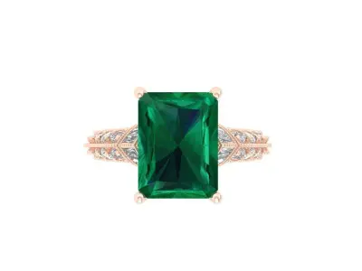 Art Deco Ring 3D print model 32