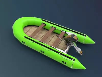 River rubber boat 3D model