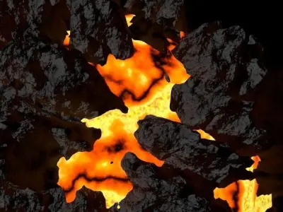 Lava Planet Asteroid 3D model