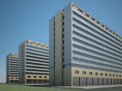 Apartment Building 01 3D model