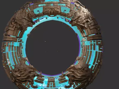 Sci fi Techno gate 3  3D model
