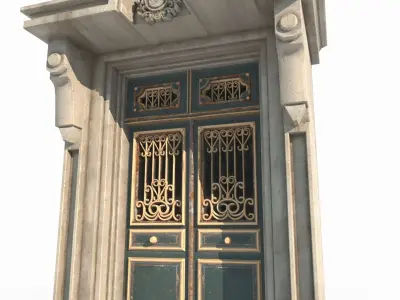 Ancient architectural structure gate 3D model