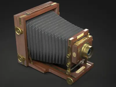 Victorian Camera Low-poly 3D model