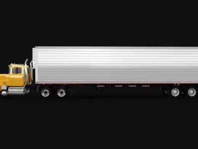 Super-Liner 1993 Box Trailer 3D model
