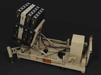 Iron Dome - Air Defense System Low-poly 3D model