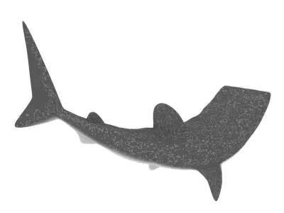 Rigged Low Poly Whale Shark for Blender Free 3D model