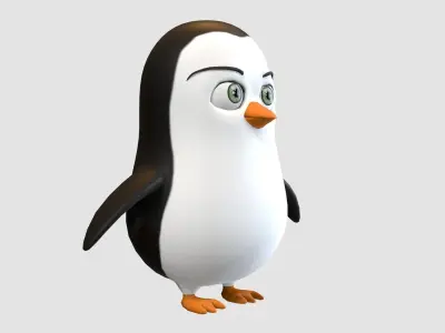 cartoon child penguin  3D model