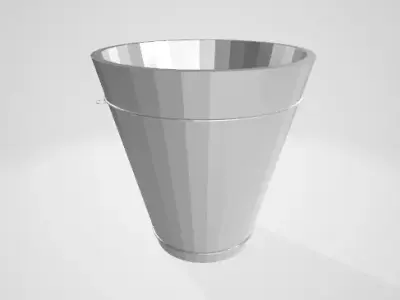 Bucket metal Free 3D model