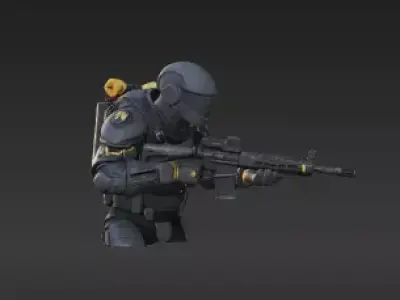 100 - Bug Stomper Liberator - Sci-Fi Shock Trooper for T 3D print model